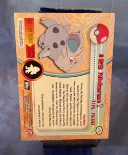 POKEMON CARD Foil NIDORAN #29 Black Label Topps TV Animation Edition - Image 2