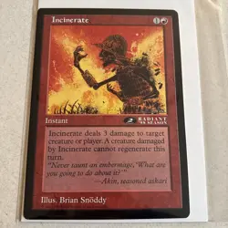 MTG Magic The Gathering - Incinerate - Oversized Instant 6x9 Radiant Season Card - Image 1