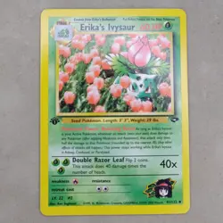Erika's Ivysaur First 1st Edition Gym Challenge WOTC Pokemon Card LP/NM - Image 1