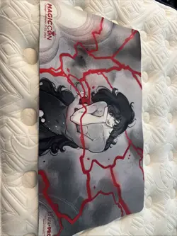 Magic MTG MagicCon Chicago 2025 Exclusive Peach Momoko Lightning Bolt Playmat - Image 1