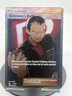 Pokemon TCG Giovanni’s Exile (Full Art) Hidden Fates Ultra Rare NM - Image 1