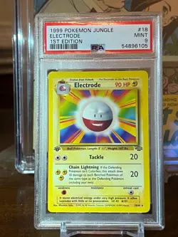 1999 Pokemon Jungle First Edition Electrode #18 - PSA 9 MINT - Image 1