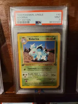 1st Edition 1999 Pokemon Jungle Nidorina PSA grade 9. - Image 1