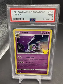 Lunala 015 PSA 9 2021 Pokemon Celebrations - Image 1