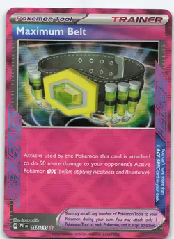 Maximum Belt 117/131 ACE SPEC Rare Holo SV: Prismatic Evolutions NM Pokemon - Image 1
