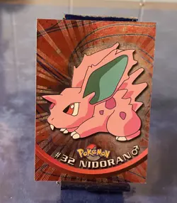 #32 Nidorano Pokemon TV Animation Edition 1995- 1998 Topps-Foil - Image 1