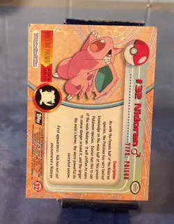 #32 Nidorano Pokemon TV Animation Edition 1995- 1998 Topps-Foil - Image 2