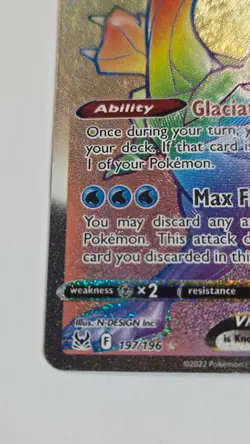 Pokemon Kyurem VMAX Rainbow Secret Rare 197/196 - Lost Origin Full Art Holo - Image 4