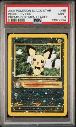 Pokemon Pichu Reverse Foil Black Star Promo #35 - PSA 9 (2001) - Image 1
