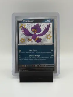 Pokemon TCG Murkrow Scarlet & Violet: Paldean Fates 181/091 Holo Shiny Rare - Image 1