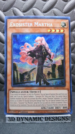 | Yugioh Exosister Martha MP23-EN127 1st Edition Prismatic Secret Rare NM 🔥 | - Image 1