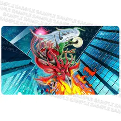 Elemental HERO Flame Wingman Playmat TCG CCG Playmat Trading Card Game Mat - Image 1