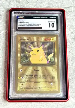 CGC 10 GEM MINT LEGENDARY Pikachu 58/102 Celebrations GOLD METAL Pokemon Card - Image 2