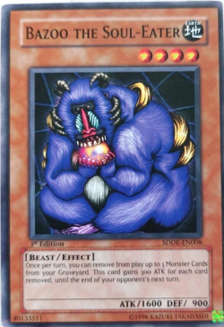 Bazoo the Soul-Eater - SDDE-EN008 1st Edition COMMON YuGiOh TCG Card - Image 1