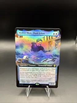 x1 Hydro-Man, Fluid Felon - Foil - Extended Art R MTG Marvel's Spider-Man M/NM, - Image 1