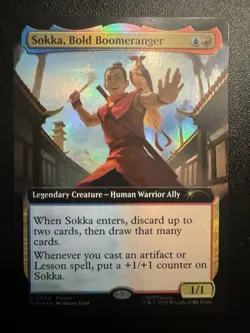 MTG MagicCon Atlanta exclusive promo Sokka, Bold Boomeranger Foil - Image 1