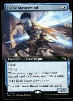 1x Faerie Mastermind (Extended Art) - March of the Machine - NM - MTG - Image 1