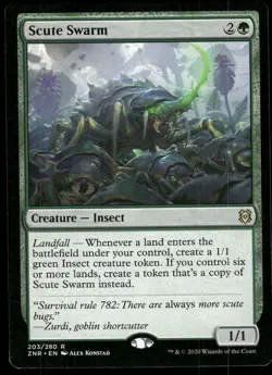 1x Scute Swarm - Zendikar Rising - NM - MTG - Image 1