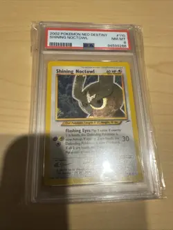 2002 Pokemon Neo Destiny 110 Shining Noctowl PSA 8 - Image 1