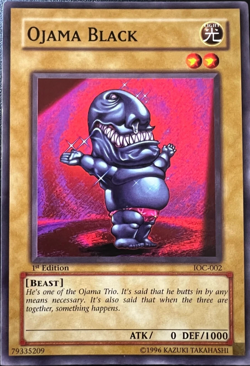 Ojama Black IOC-002 1st Edition Common Yugioh TCG Card - Image 1