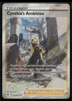 Pokemon Card - Crown Zenith EN - Cynthia's Ambition - Ultra Rare (GG60/GG70) - Image 1