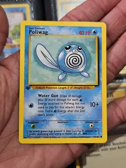 Pokemon Card - Poliwag (1st Edition) - 59/102 - Lp - Base Set - Image 1