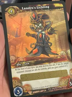 Landro's Lichling | World of Warcraft TCG 1/3 LOOT CARD UNSCRATCHED - Image 3