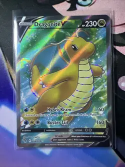 Dragonite V - 076/078 - Pokemon Go Sword & Shield Full Art Rare Card NM - Image 1