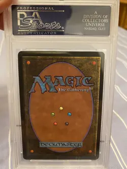 Mtg Beta PSA 9 Throne Of Bone | Magic the gathering | MINT | Signed On The Case - Image 2