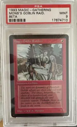 Mtg Beta PSA 9 Mons Goblin Raid | Magic the gathering | MINT | - Image 1