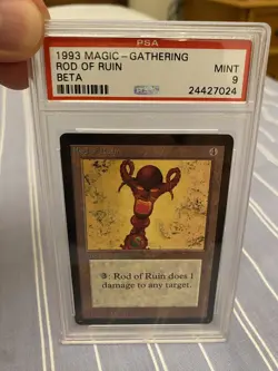 Mtg Beta PSA 9 Rod Of ruin | Magic the gathering | MINT | - Image 1