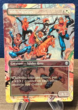 MTG Web-Warriors (SPM 0203) Uncommon Borderless Marvel's Spider-Man NM/MT - Image 1