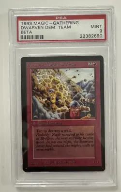 Mtg Beta PSA 9 Dwarven Demolition Team | Magic the gathering | GREAT CONDITION - Image 1
