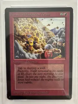 Mtg Beta PSA 9 Dwarven Demolition Team | Magic the gathering | GREAT CONDITION - Image 2