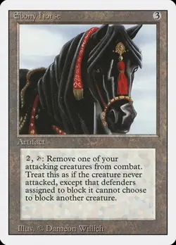 2x Ebony Horse Revised Edition MP MTG - Image 1