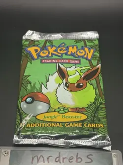 1999 Pokemon Jungle Unlimited Booster Pack - Sealed - Flareon Art - Image 1