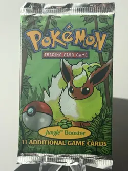 1999 Pokemon Jungle Unlimited Booster Pack - Sealed - Flareon Art - Image 3