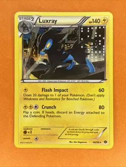 Pokemon TCG - 2012 Luxray 46/99 - Next Destinies - Holo Rare - Mild play - Image 1