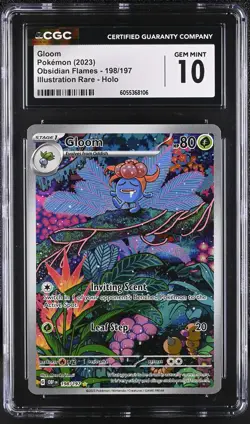 GLOOM Obsidian Flames Illustration Rare #198 CGC 10 Gem Mint Pokemon - Image 1