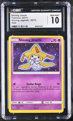 Shining Jirachi 42/73 Pokemon Shining Legends 2017 Holo Rare CGC 10 GEM MINT - Image 1