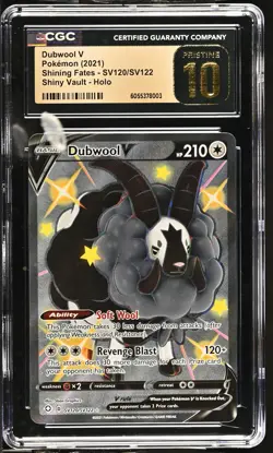 DUBWOOL V Shiny Vault Holo Rare #SV120 CGC Pristine Pokemon - Image 1