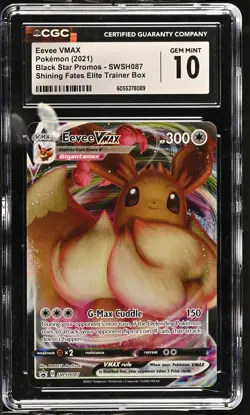 EEVEE VMAX Black Star Promo Holo #SWSH087 CGC 10 Gem Mint Pokemon - Image 1