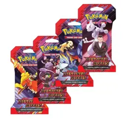 Pokemon Destined Rivals SLEEVED Packs Set of 4 Full art set SHIPS TODAY - Image 1