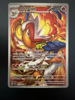 Infernape 173/167-Single Pokemon SV06: Twilight Masquerade Illustration Rare - Image 1