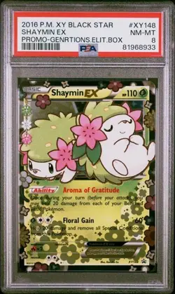2016 POKEMON XY BLACK STAR PROMO GENERATIONS ELITE TRAINER BOX SHAYMIN EX PSA 8 - Image 1