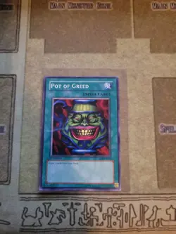 YUGIOH POT OF GREED SD4 COMMON 1ST ED VLP + AVATAR OF THE POT AST 1ST RARE NM - Image 3