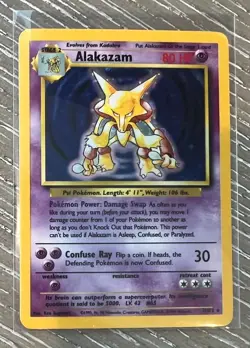 1999 Alakazam Pokemon Base Set #1 English Version Holo Pokemon TCG Card - Image 1