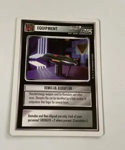 Star Trek CCG Equipment Romulan Disruptor Common Card - Image 1