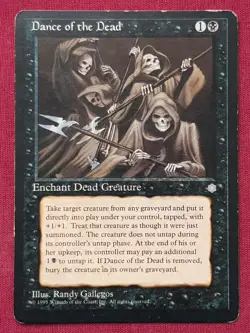 Magic The Gathering ICE AGE DANCE OF THE DEAD black card MTG - Image 1