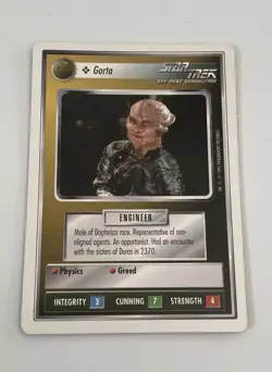 Star Trek CCG Personnel Non-Aligned Gorta Card - Image 1